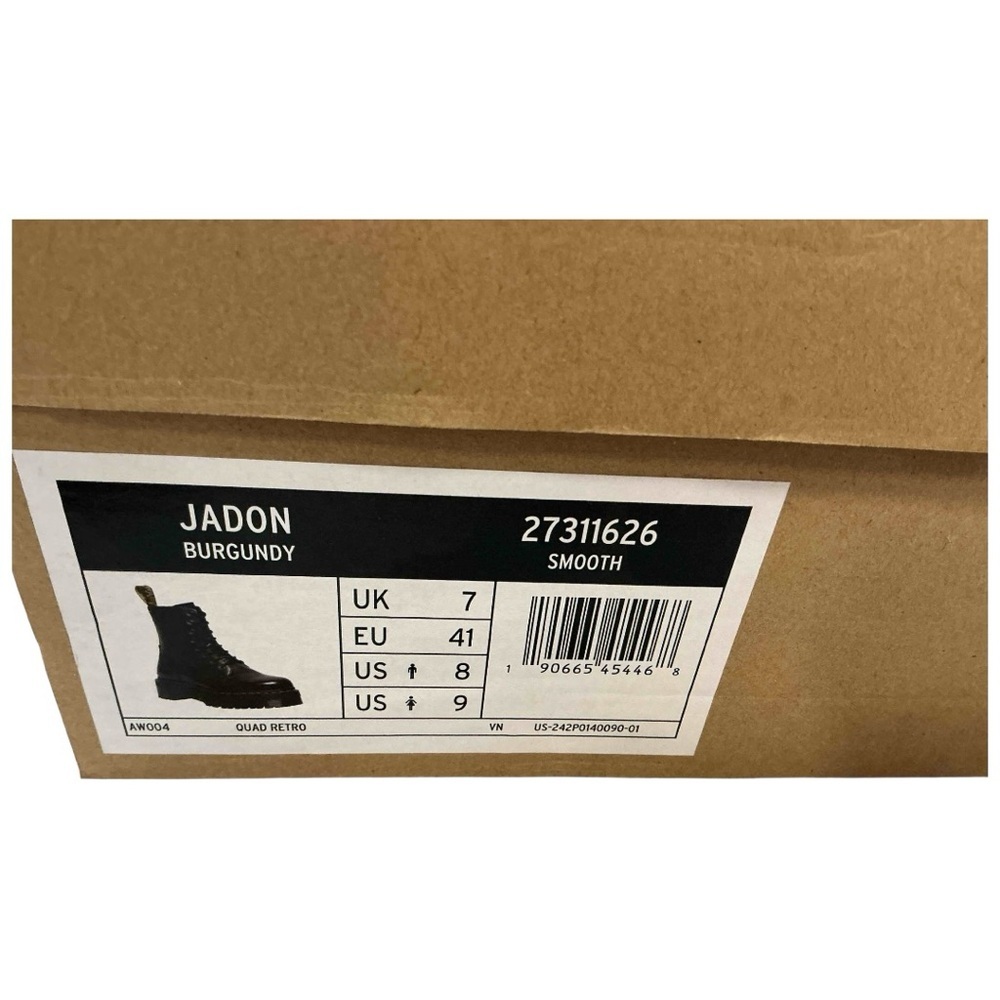 Dr. Martens Jadon Burgundy Platform Combat Boots Unisex Mens 8 Women 9 Brand New - Picture 5 of 7